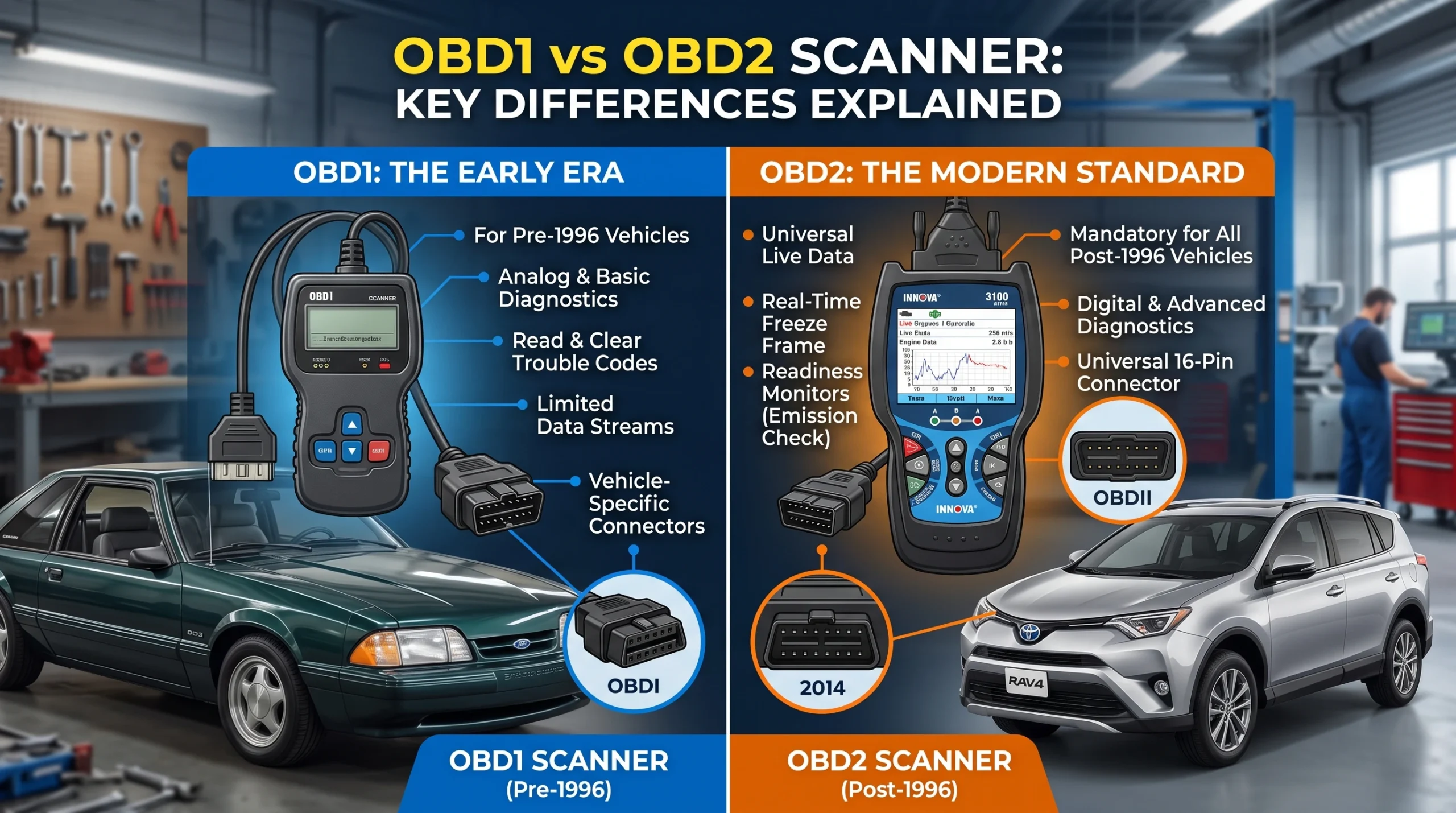 OBD1 vs OBD2 Scanner
